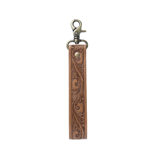Myra Bag: Turquoise Dreams Leather Key Fob