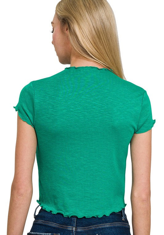 Peaceful Place (Green) Lettuce Trim Top