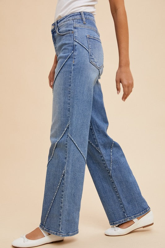 Seams Perfect H Rise Wide Leg Jeans
