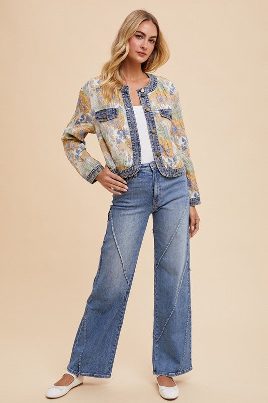 Seams Perfect H Rise Wide Leg Jeans