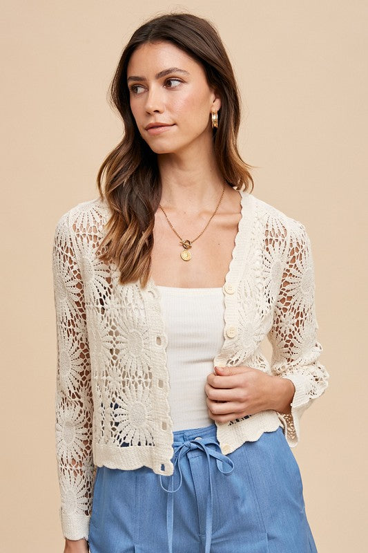 You’re A Wildflower Crochet Cardigan