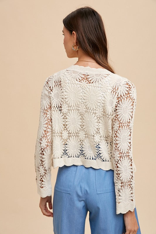 You’re A Wildflower Crochet Cardigan
