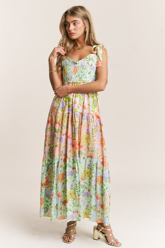 Garden Dream Tiered Floral Dress