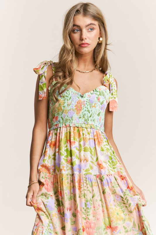 Garden Dream Tiered Floral Dress