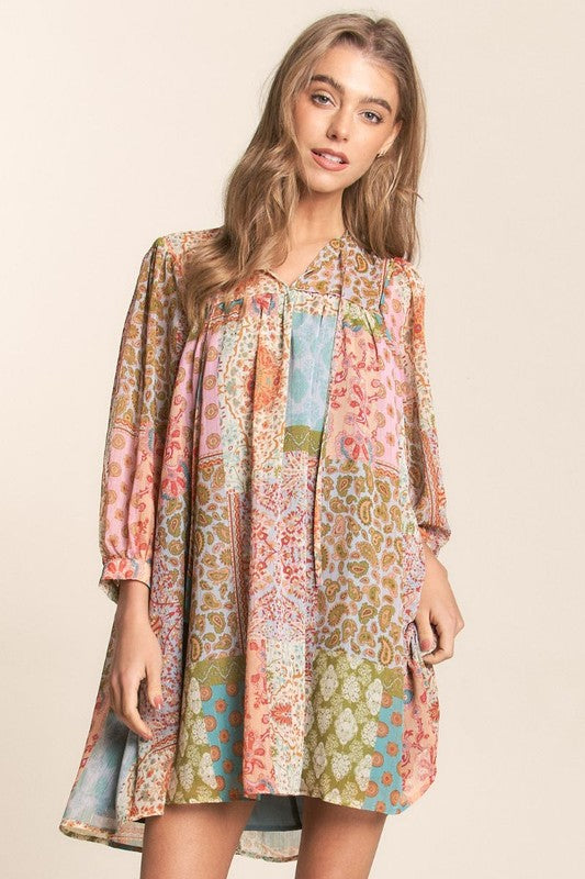 Bohemian Paradise Multi Print Dress