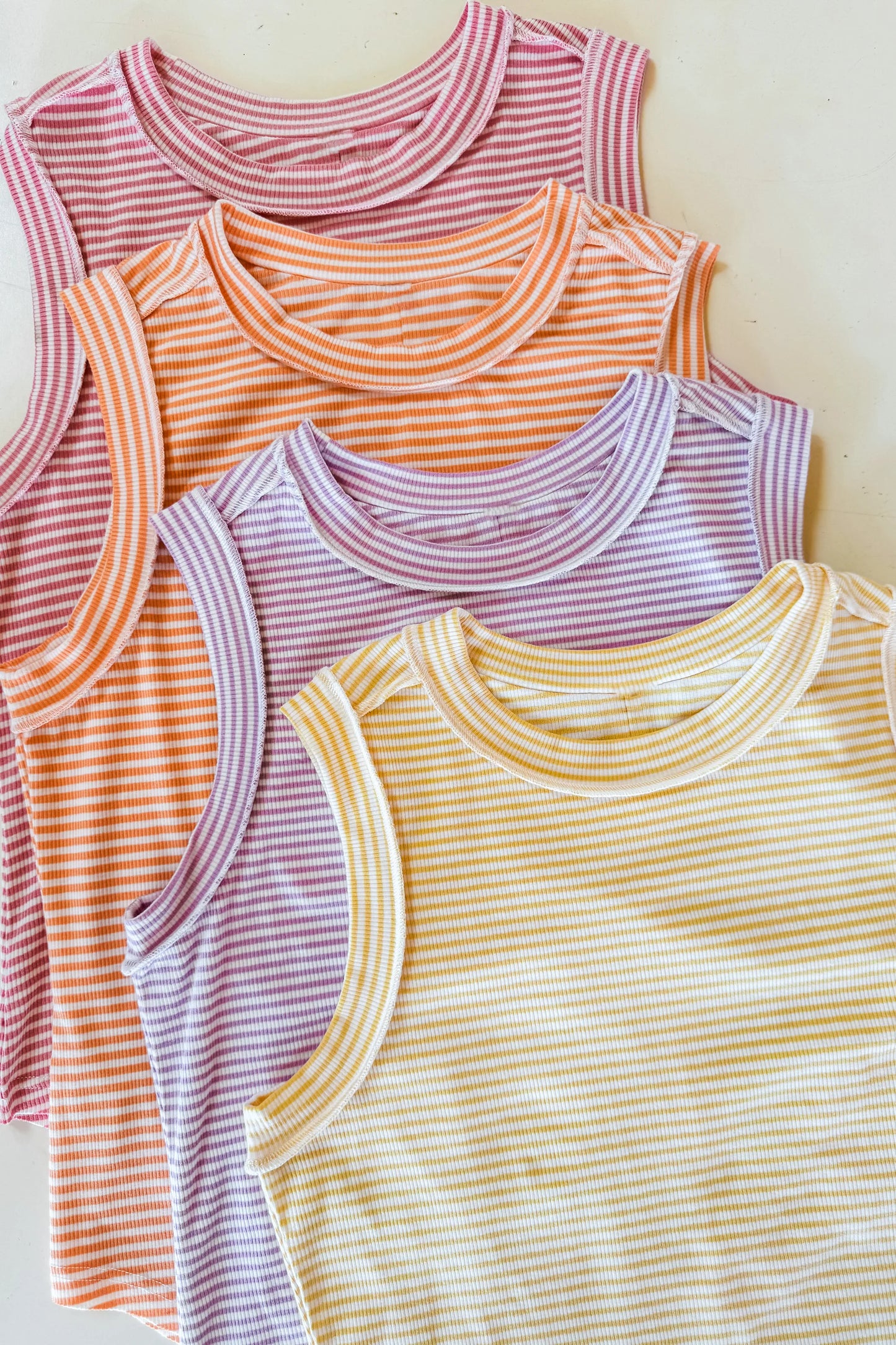 Summer Staple (Peach) Stripe Tank