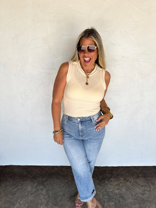 Summer Staple (Lemon) Stripe Tank
