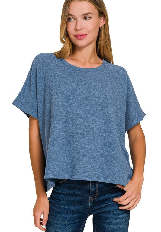 Victory In You (Dusty Blue) Boxy Top