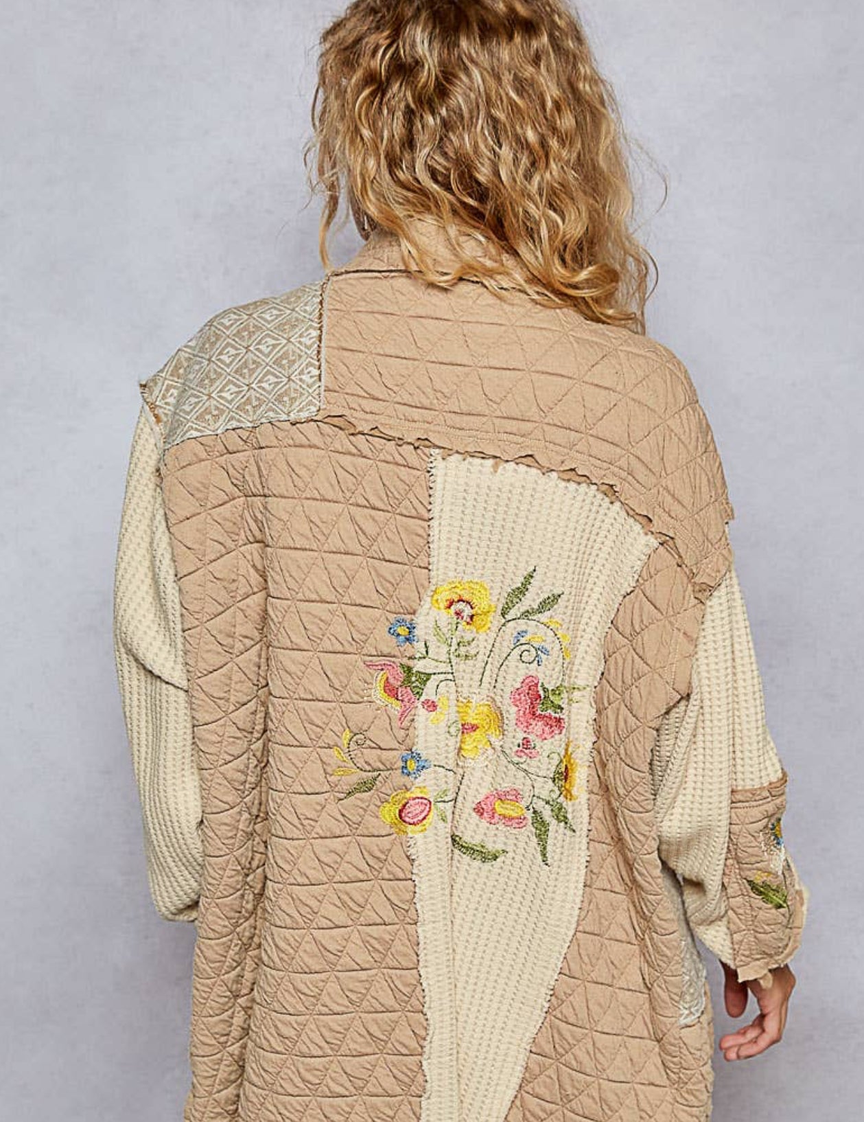 Pol: Quirky Quilt Embroidered Jacket