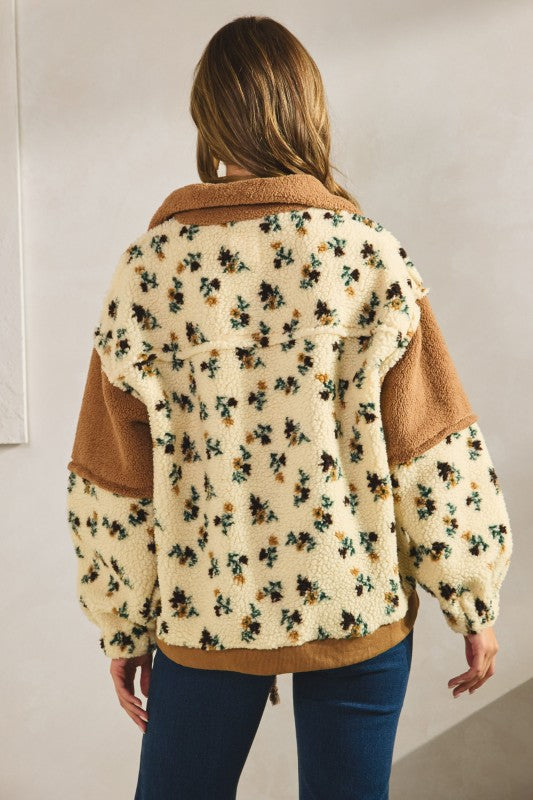 Autumn Views Floral Fleece Pullover