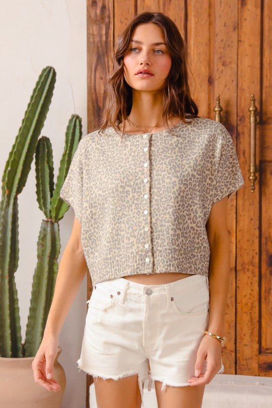 Wild Ways Vintage Leopard Cardi Top