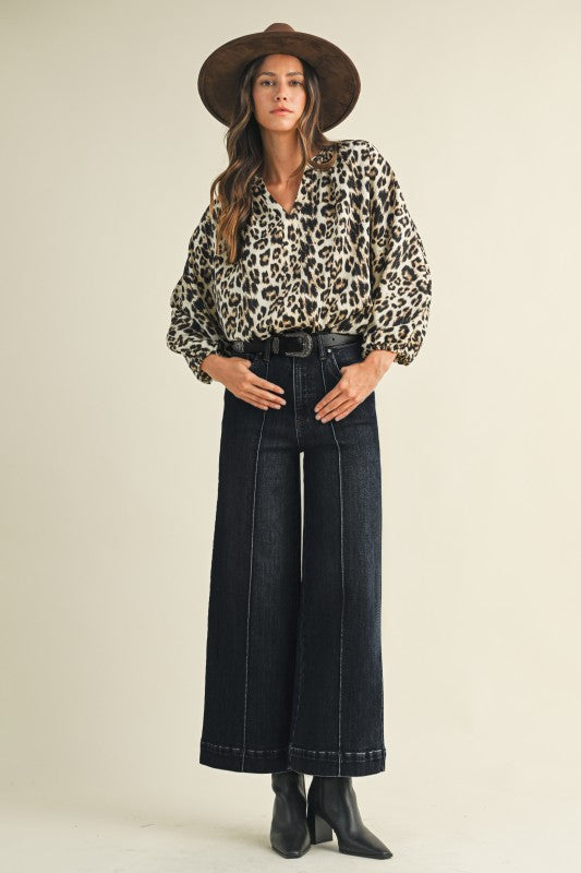 Sweet Annie (Blk) Wide Leg Jeans