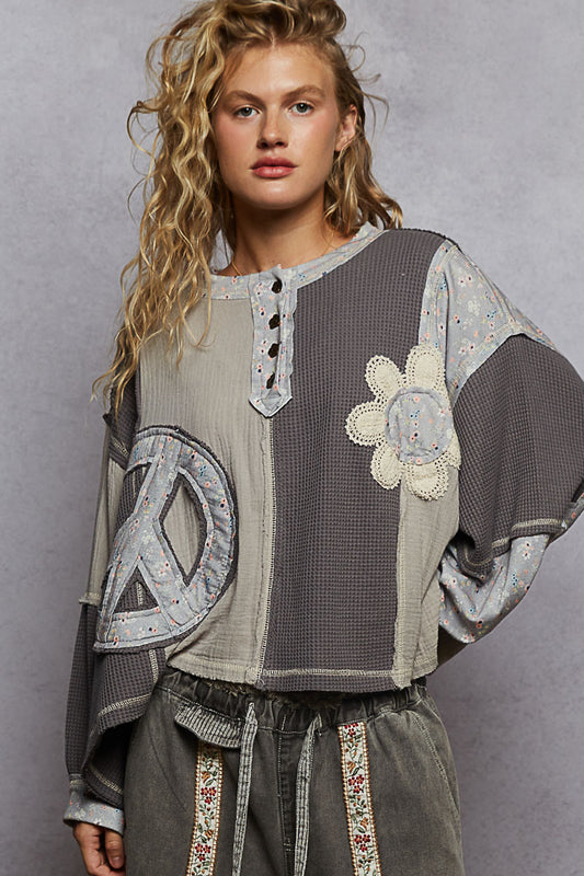 POL: Made For Me Floral Patch Top