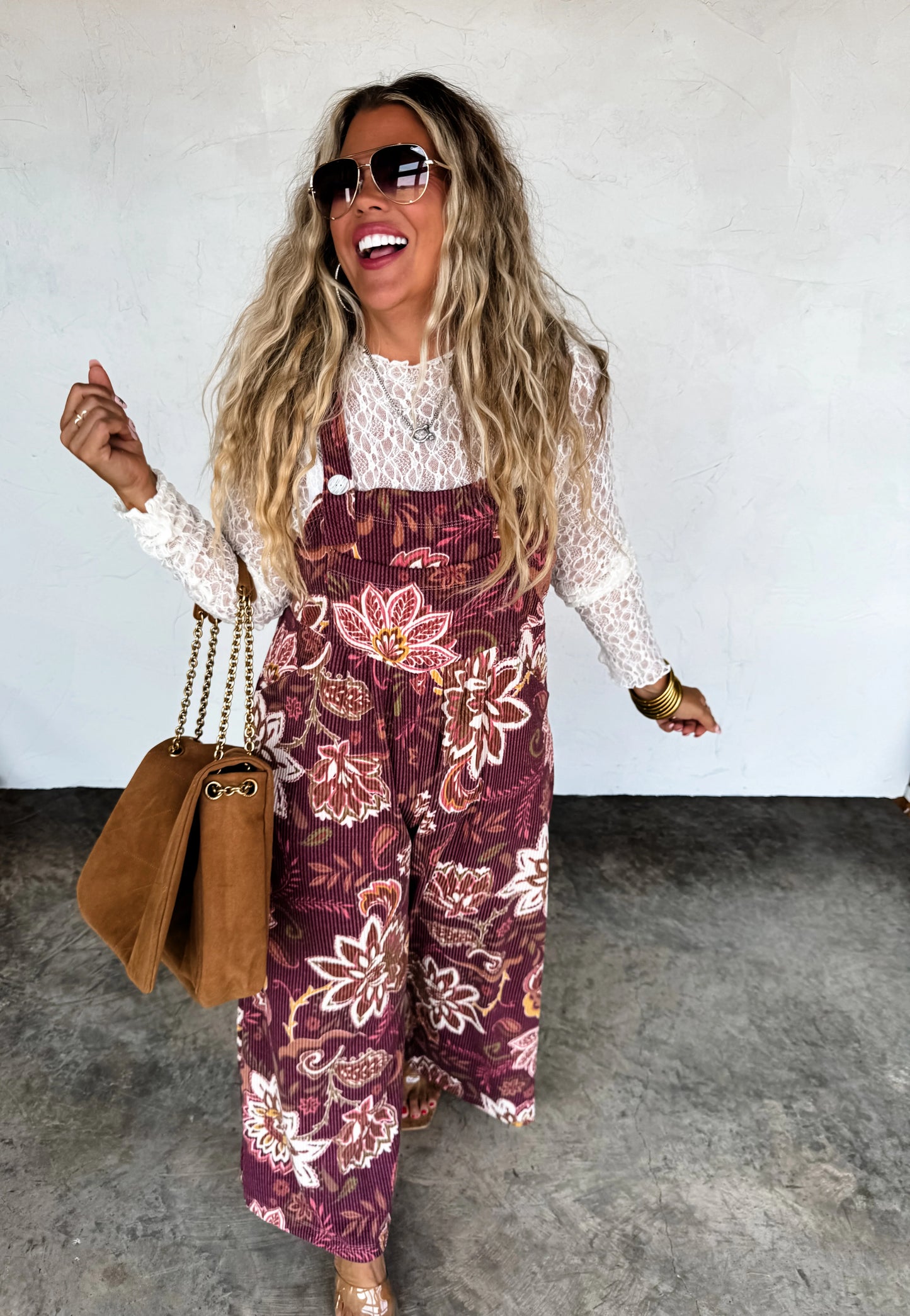 Boho Dreamin' Ribbed Knit Overalls