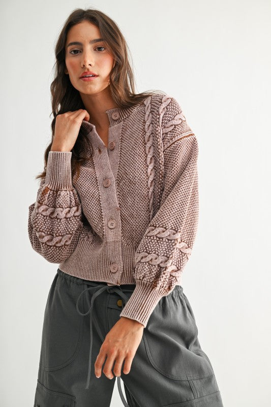 Hopeful Heart Mineral Wash Cardigan