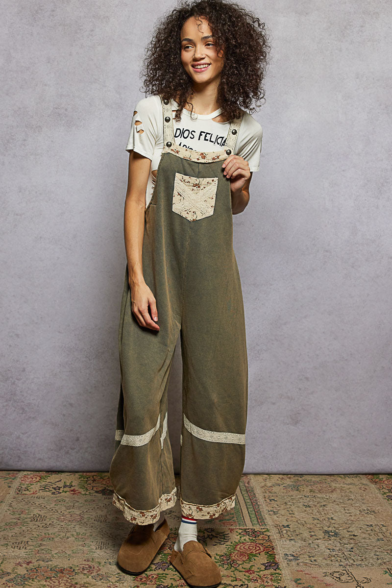 POL: Boho Bibs (Vtg Moss) Overalls