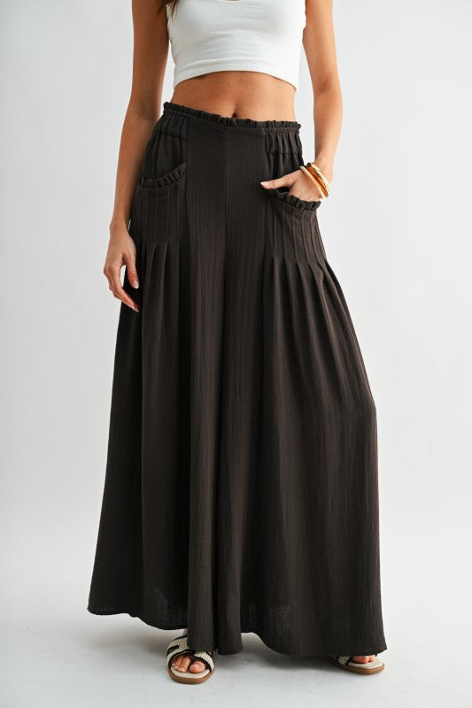 Sweet Embrace (Brown) Wide Leg Pants