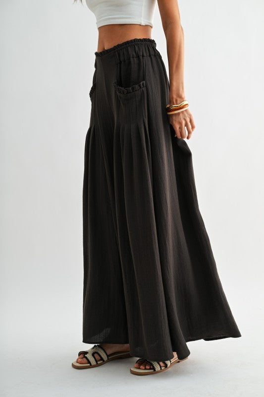 Sweet Embrace (Brown) Wide Leg Pants