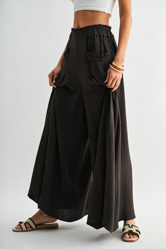 Sweet Embrace (Brown) Wide Leg Pants