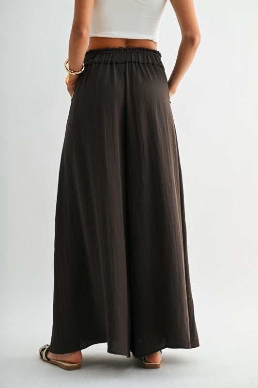 Sweet Embrace (Brown) Wide Leg Pants