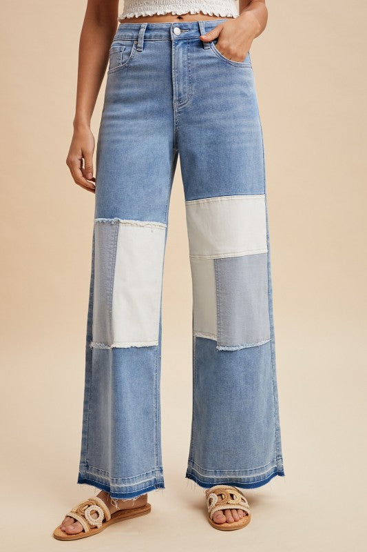 Patch It Up Wide Leg Jeans