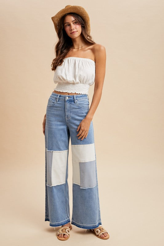 Patch It Up Wide Leg Jeans