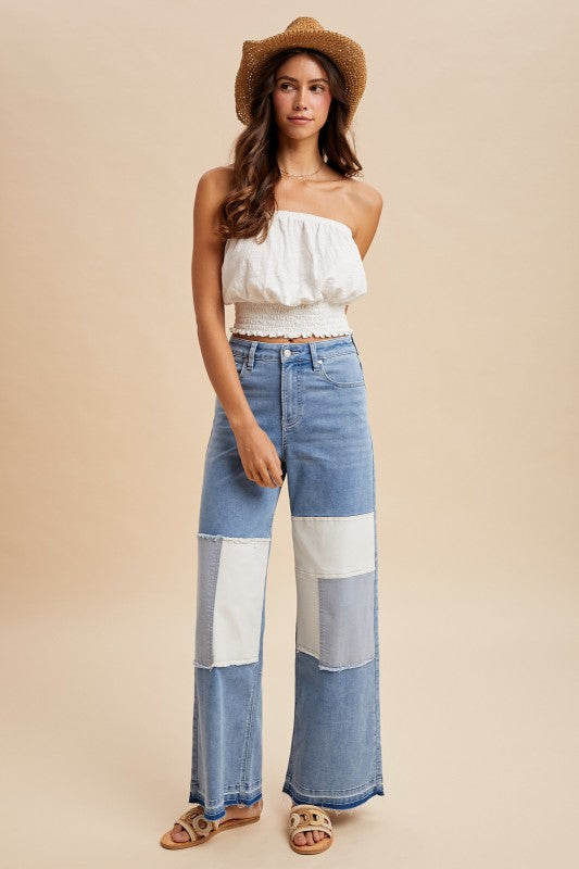 Patch It Up Wide Leg Jeans