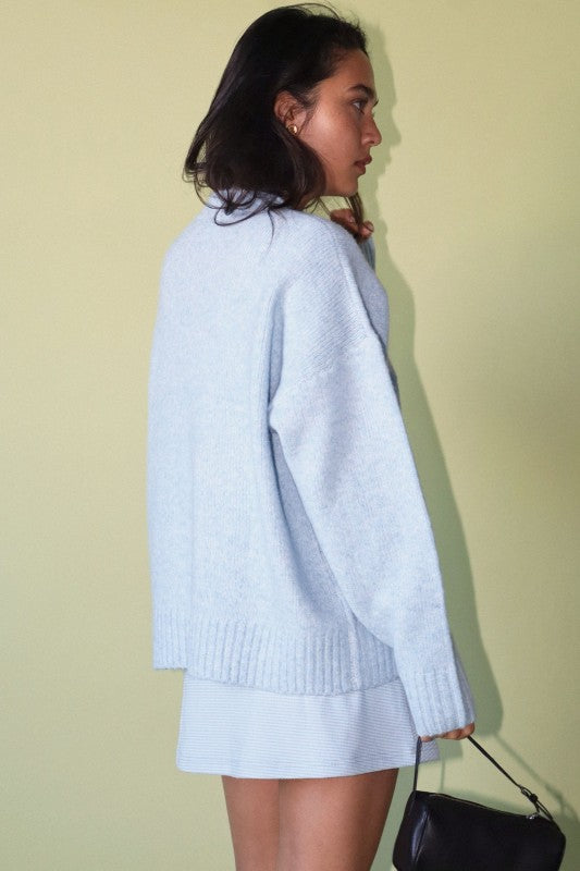 Duck Pond (Bluebell) Embroidered Sweater