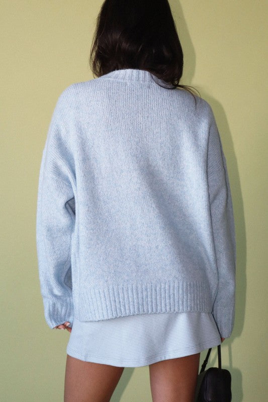 Duck Pond (Bluebell) Embroidered Sweater