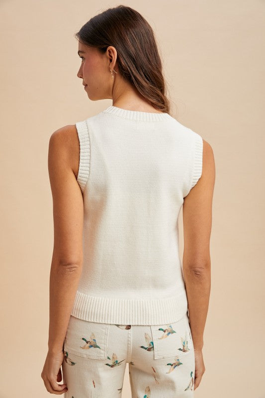 Mallard Mist (Ivory) Sweater Vest