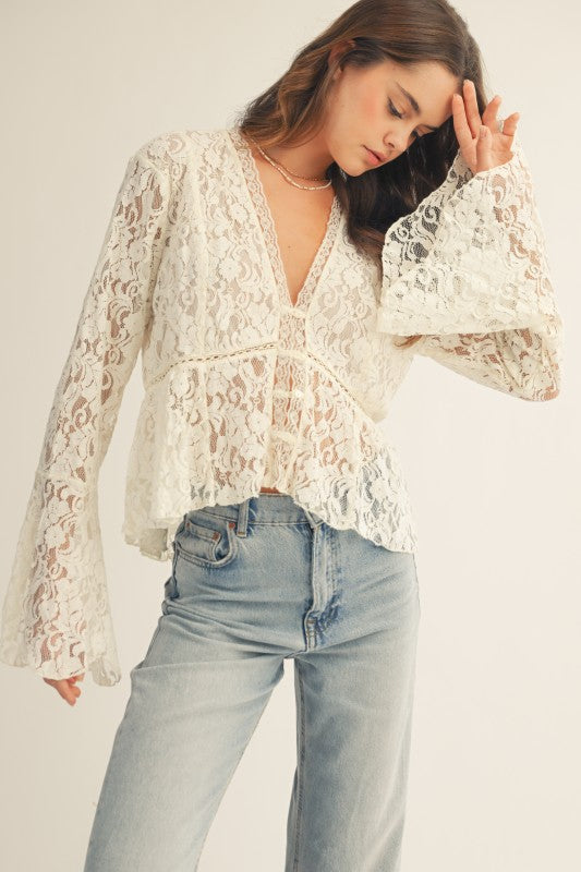 Hopeless Romantic (Ivory) Lace Blouse