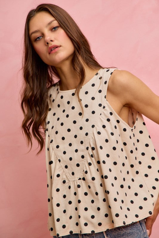 Sweet Spot Sleeveless Shirred Tank