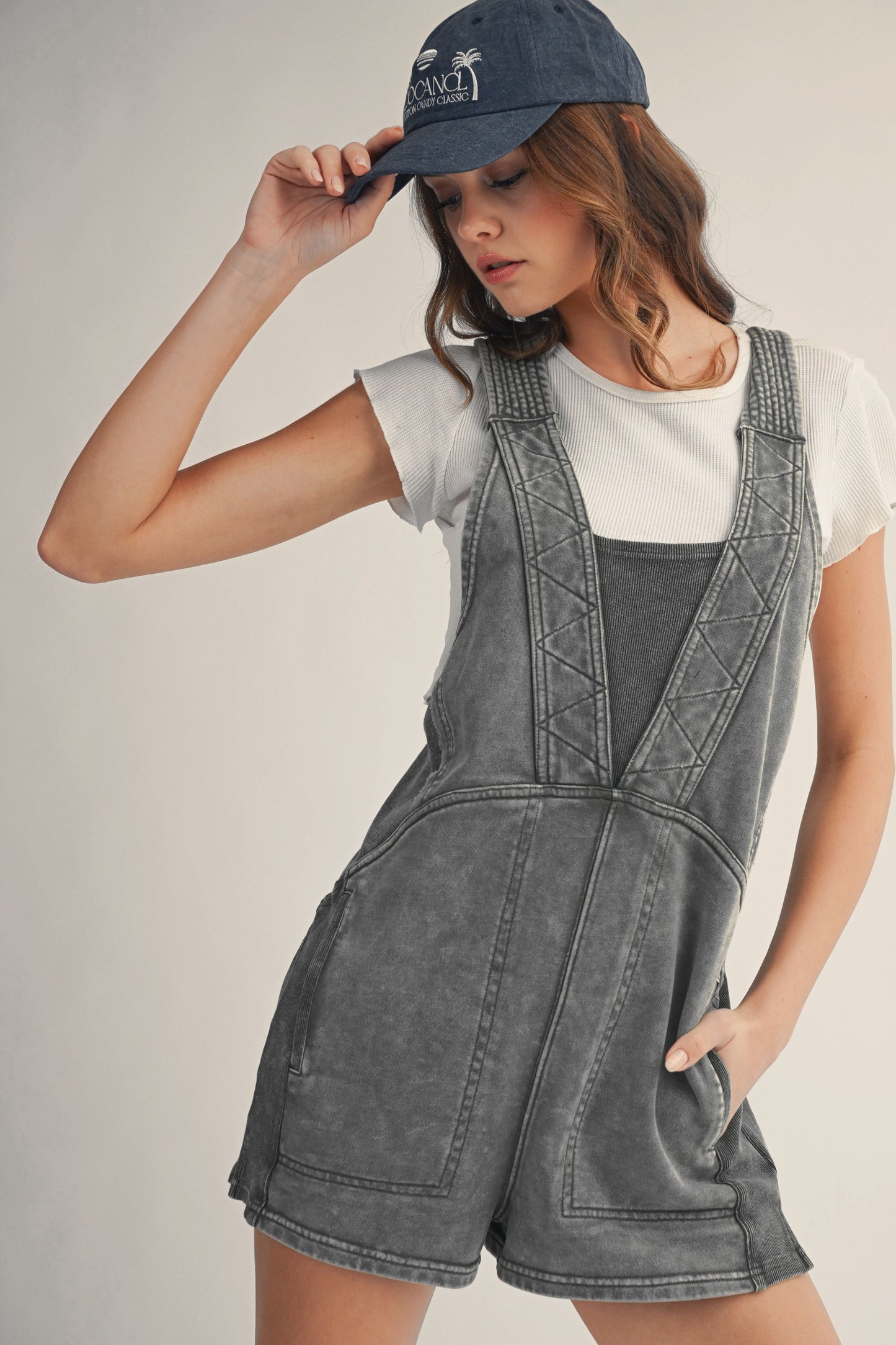 Wayward Wind (Blk) Mineral Wash Romper