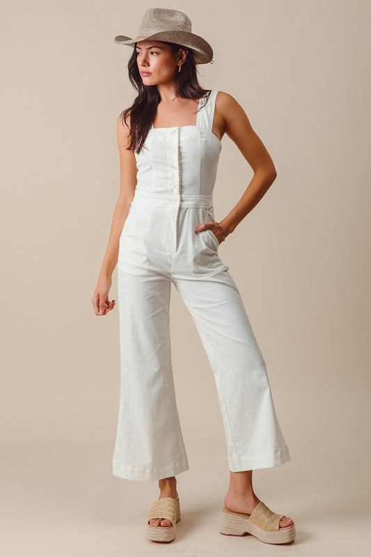 Meet Me Halfway (Off White) Jumpsuit