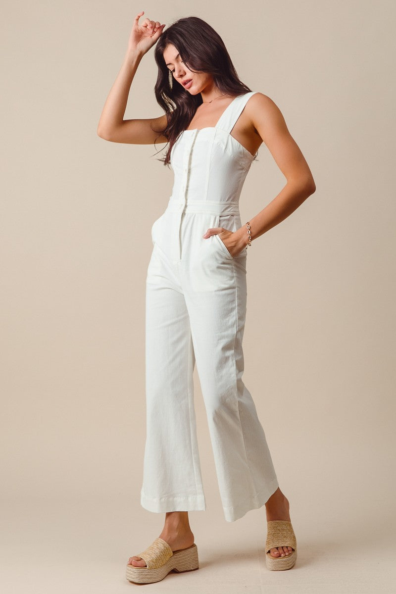 Meet Me Halfway (Off White) Jumpsuit