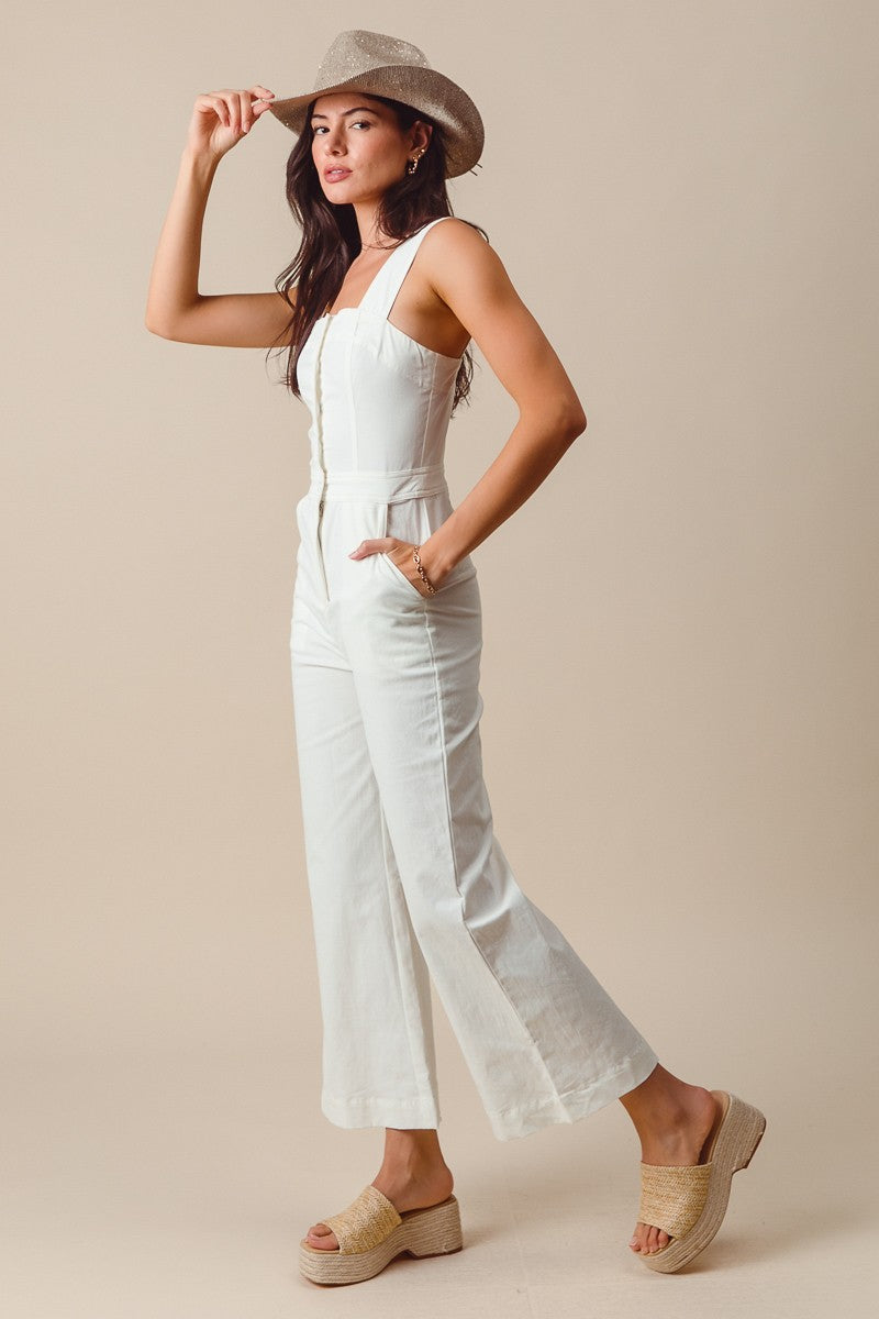 Meet Me Halfway (Off White) Jumpsuit