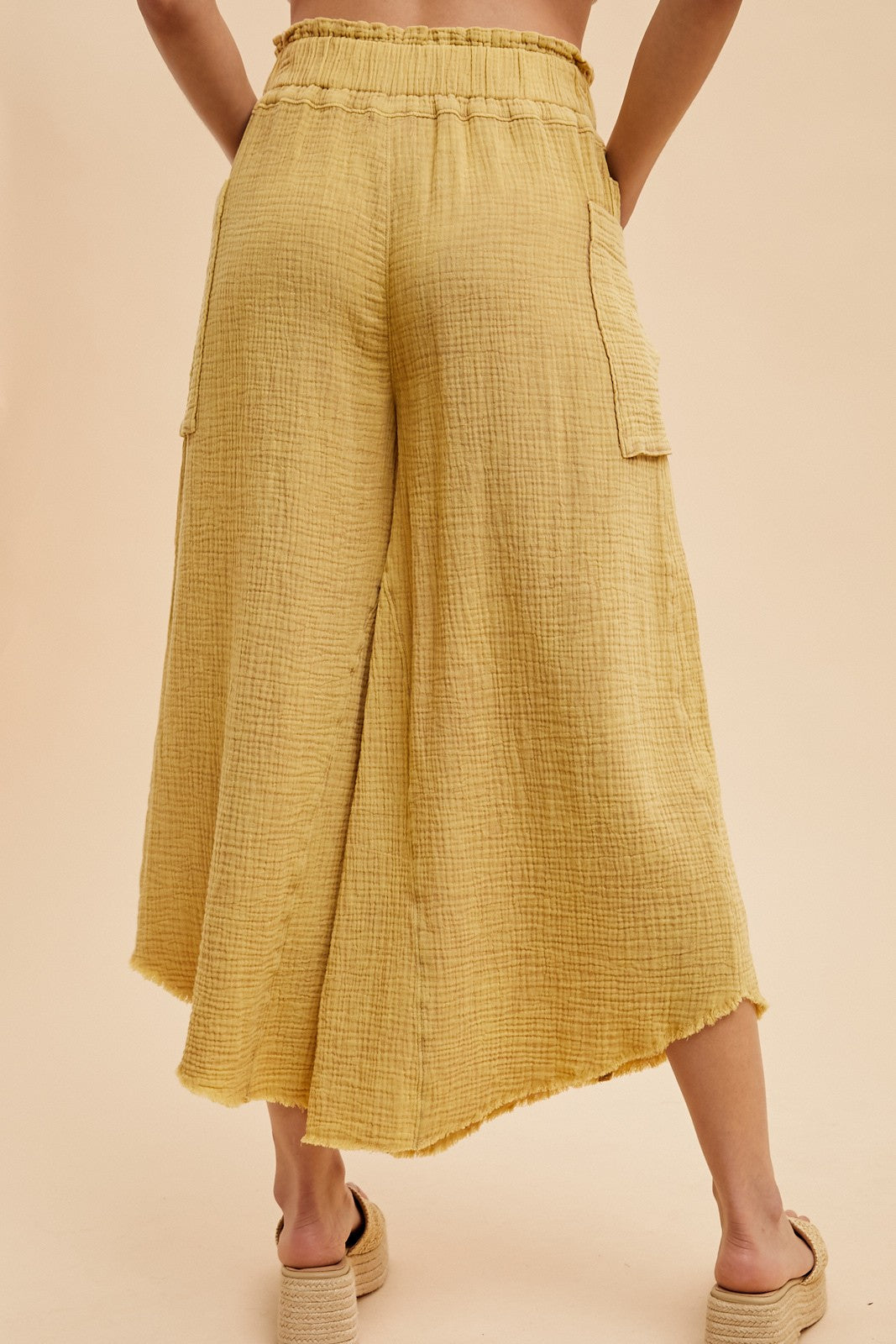 Starting Over (Marigold) Crop Gauze Pants