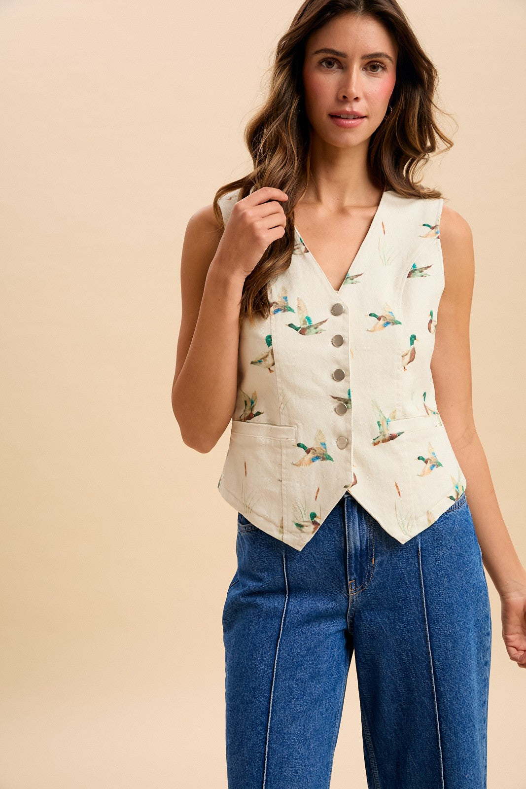Mighty Mallards Duck Print Vest