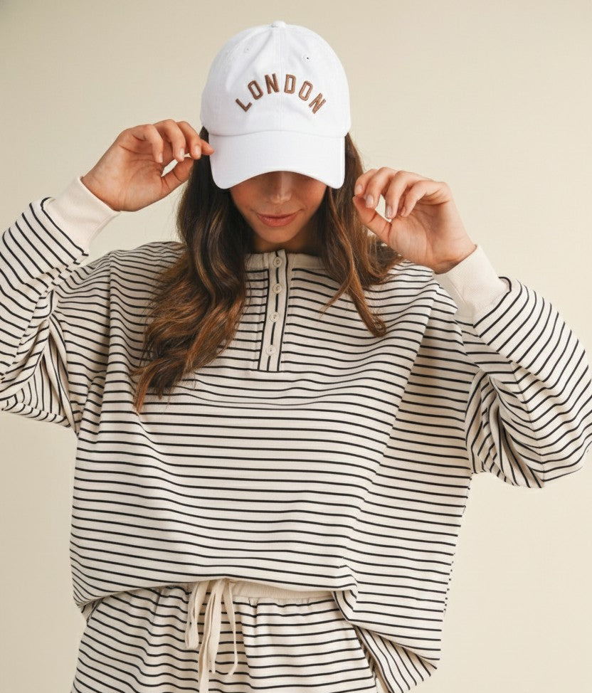 Nothing Better Stripe Henley Top