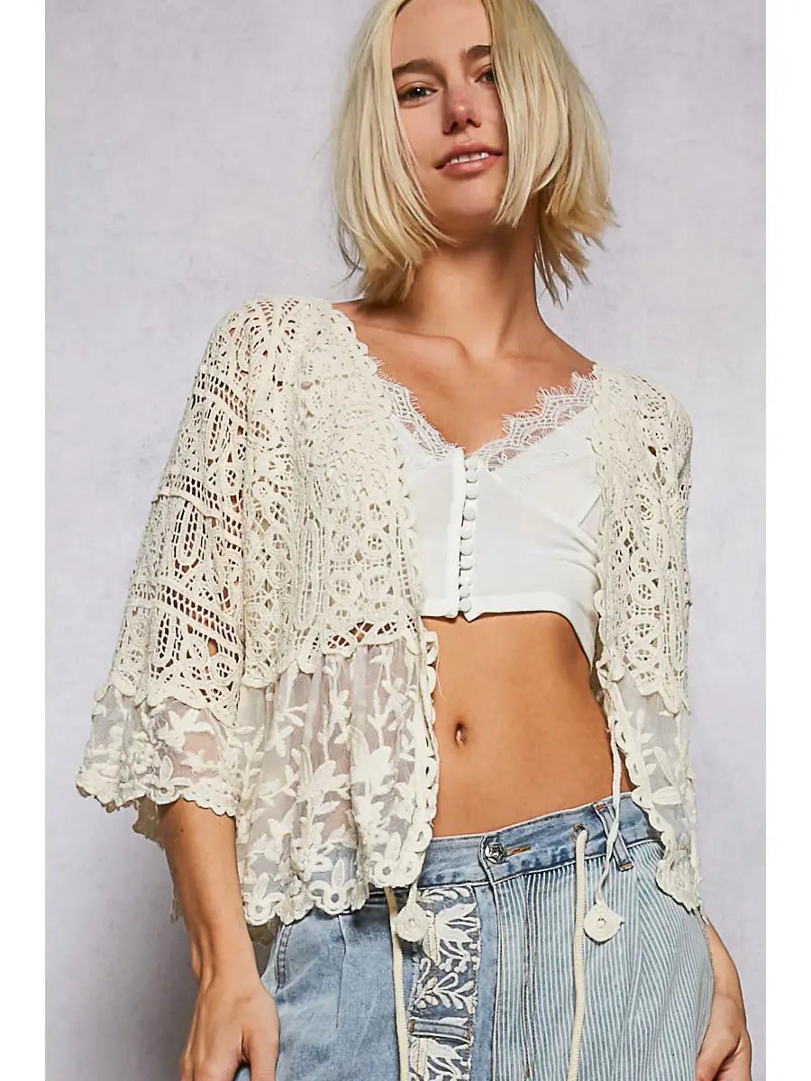 POL: Lucky Love Crochet Lace Coverup