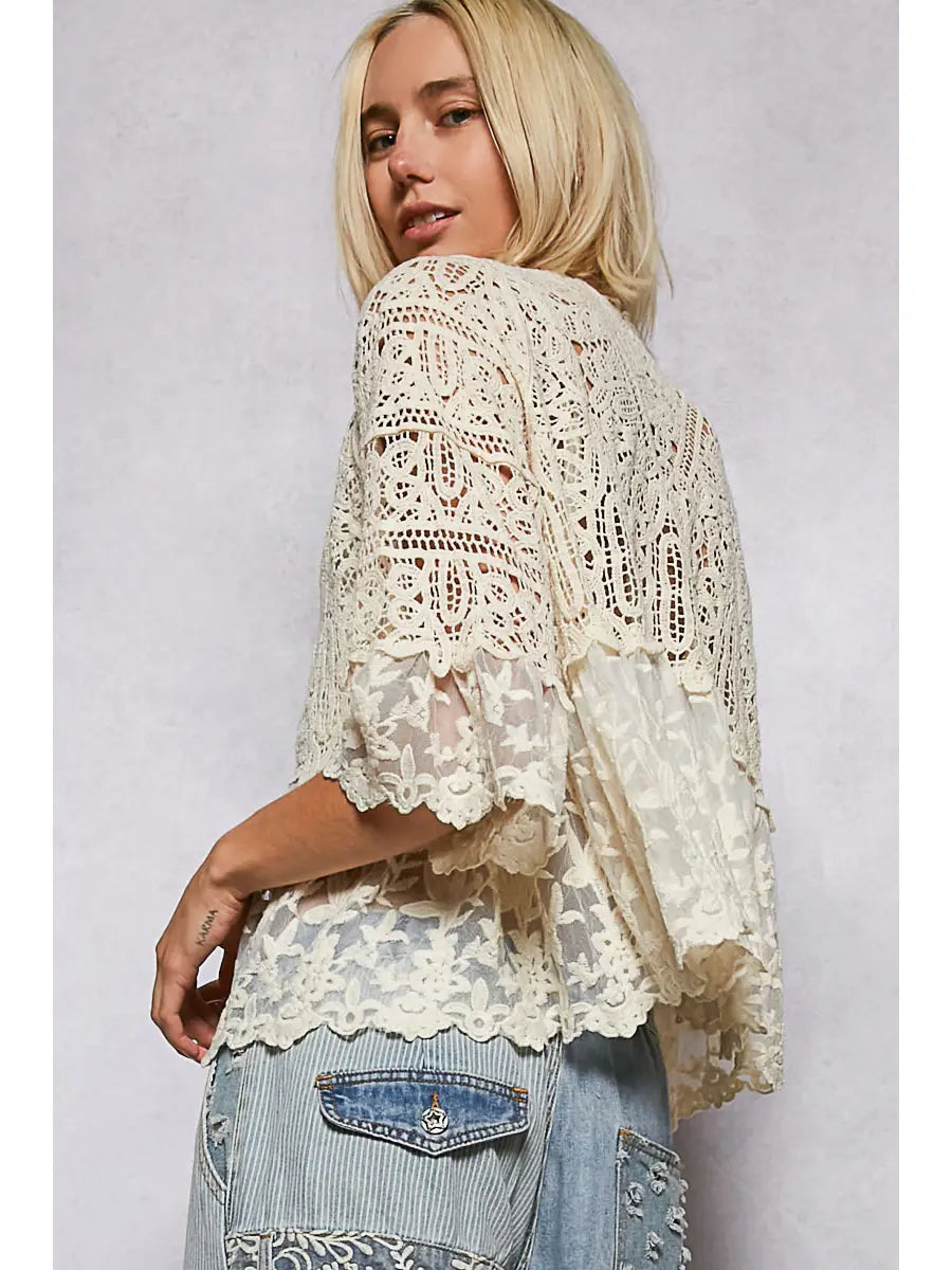 POL: Lucky Love Crochet Lace Coverup