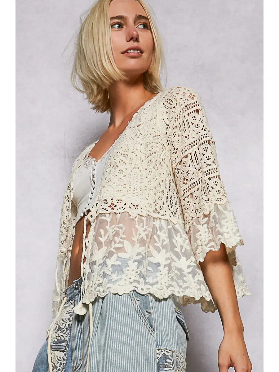 POL: Lucky Love Crochet Lace Coverup