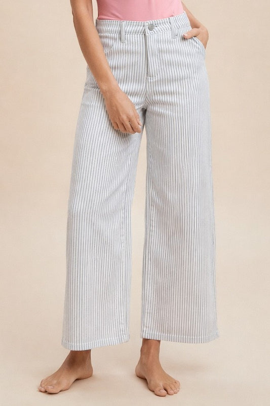 All Aboard (Blue/Wh) Stripe Jeans