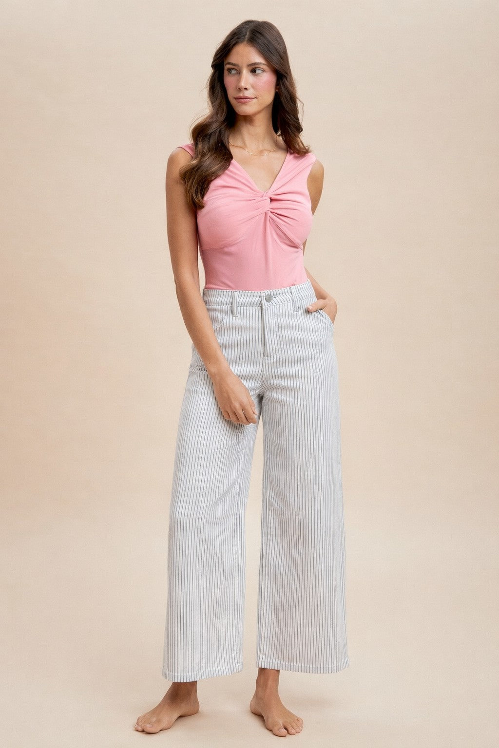 All Aboard (Blue/Wh) Stripe Jeans