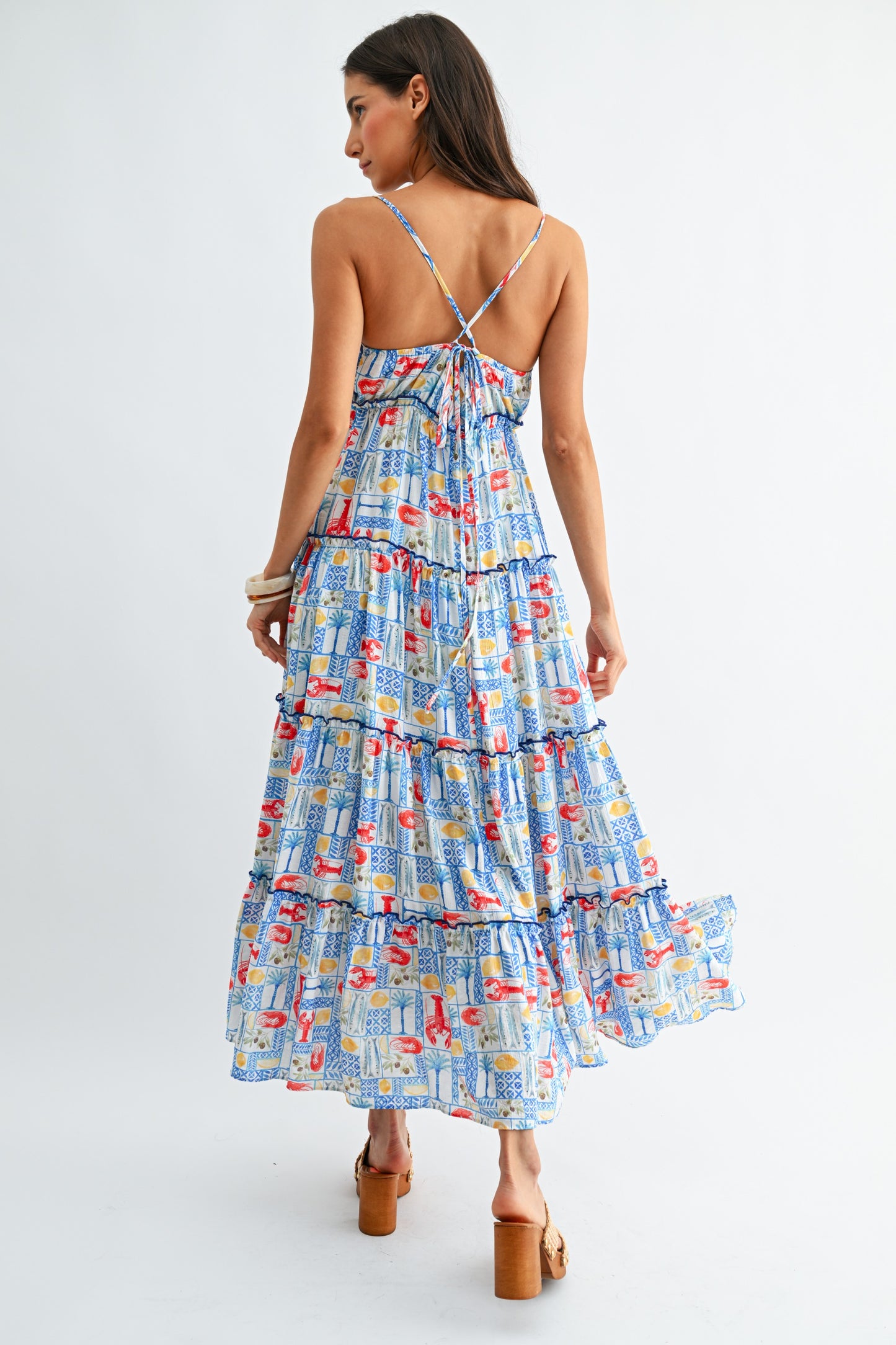 Mediterranean Move Coastal Print Dress