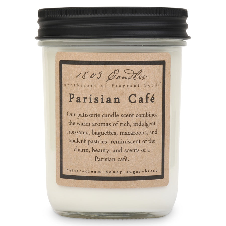 1803 Candles: Parisian Cafe 14oz. Jar Candle