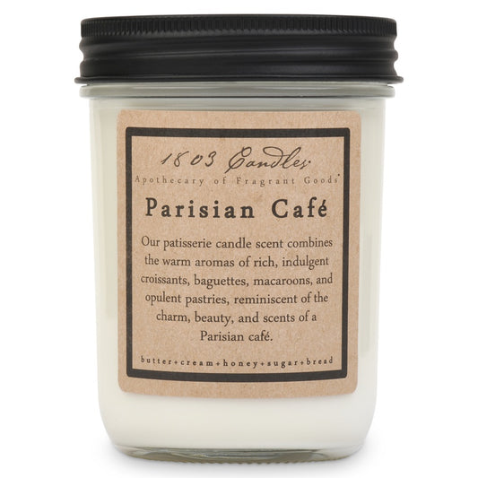 1803 Candles: Parisian Cafe 14oz. Jar Candle