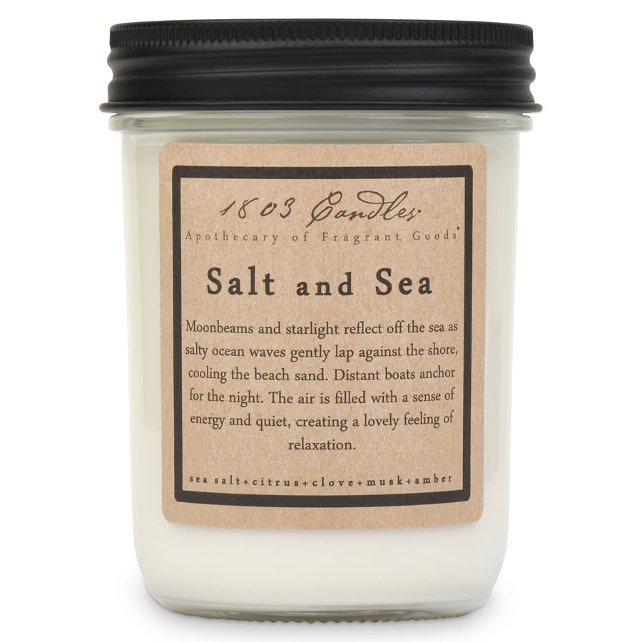 1803 Candles: Salt and Sea 14oz Jar Candle
