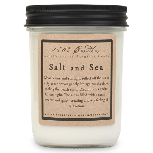 1803 Candles: Salt and Sea 14oz Jar Candle