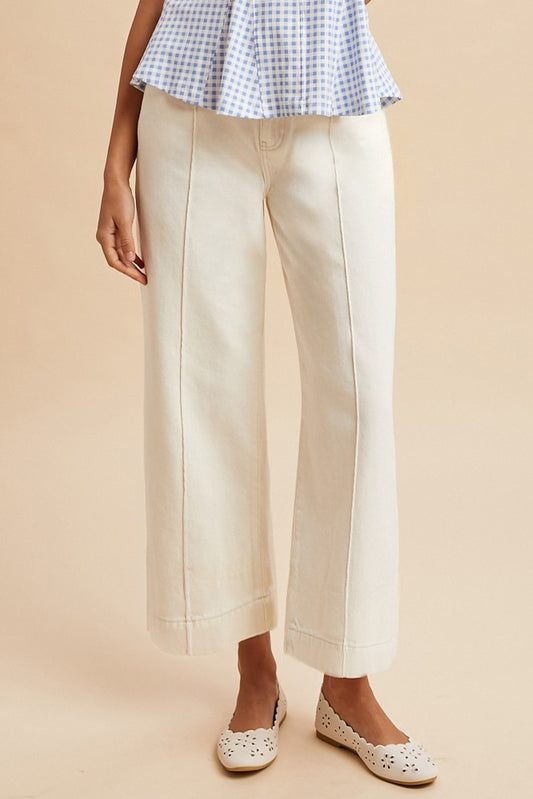 Sweet Annie (White) Wide Leg Jeans